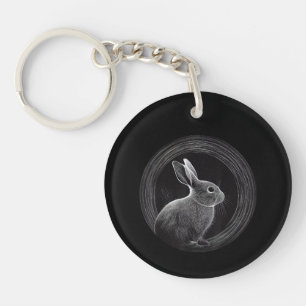 Rabbit Animal Lover Wildlife Rabbits Key Ring