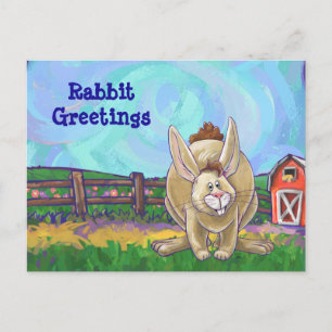 Rabbit Animal Parade writing stuff Postcard