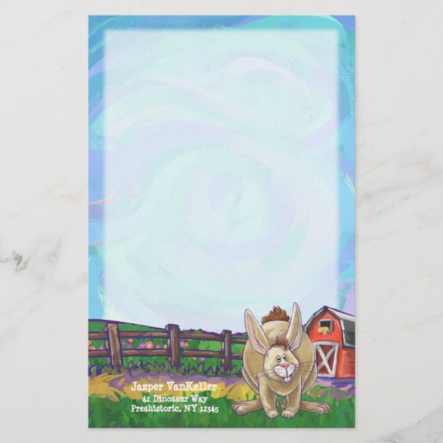 Rabbit Animal Parade writing stuff Stationery (Front)