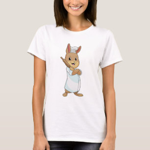 Rabbit as Baker with Rolling pin T-Shirt