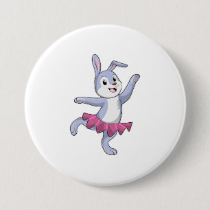 Rabbit as Ballerina at Ballet 7.5 Cm Round Badge