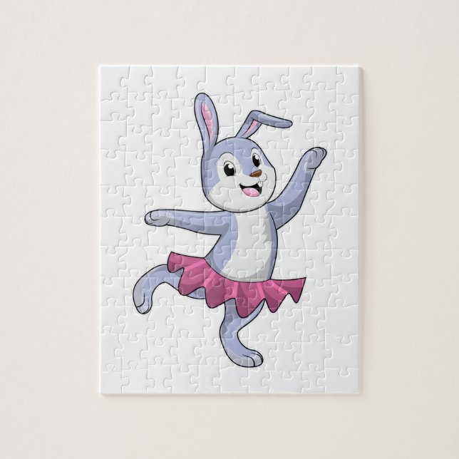 Rabbit as Ballerina at Ballet Jigsaw Puzzle (Vertical)