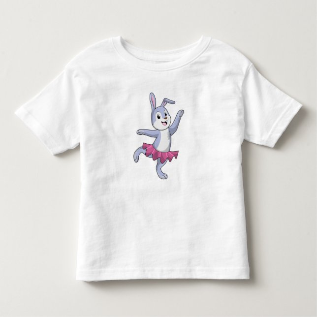 Rabbit as Ballerina at Ballet Toddler T-Shirt (Front)