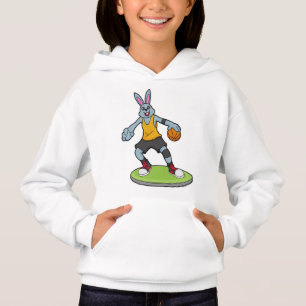 Rabbit as Basketball player with Basketball