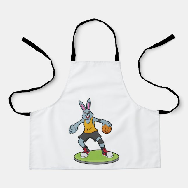 Rabbit as Basketball player with Basketball Apron (Front)