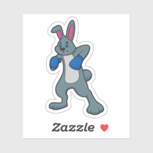 Rabbit as Boxer with Boxing gloves
