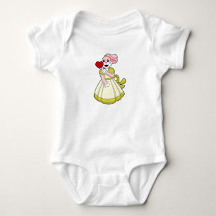Rabbit as Bride with Wedding dress.PNG Baby Bodysuit