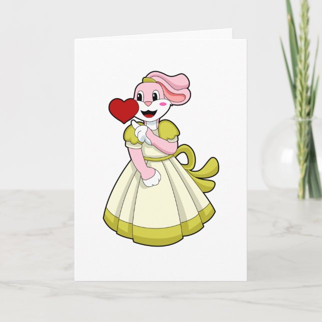 Rabbit as Bride with Wedding dress.PNG Card (Front)