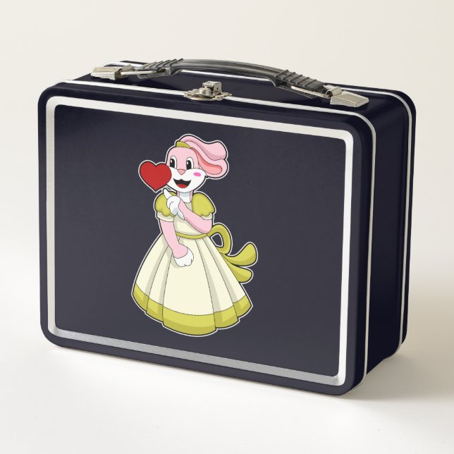 Rabbit as Bride with Wedding dress.PNG Metal Lunch Box (Front)