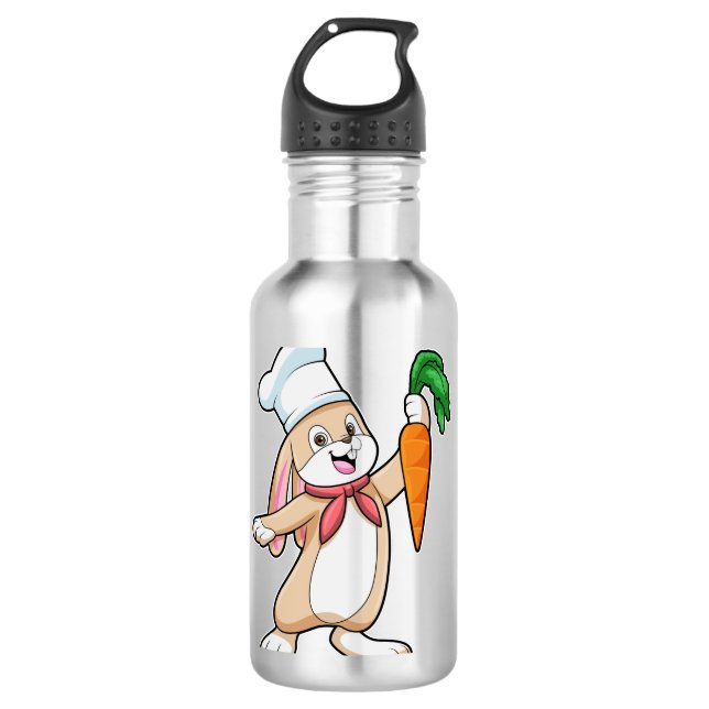 Rabbit as Cook with Carrot 710 Ml Water Bottle (Front)