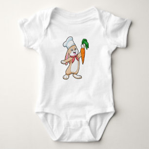 Rabbit as Cook with Carrot Baby Bodysuit