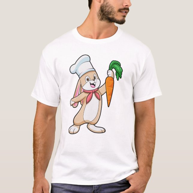 Rabbit as Cook with Carrot T-Shirt (Front)