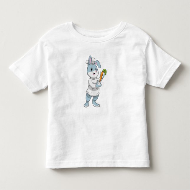 Rabbit as Cook with Carrot Toddler T-Shirt (Front)