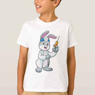 Rabbit as Doctor at Vaccination with Syringe T-Shirt