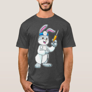 Rabbit as Doctor at Vaccination with Syringe T-Shirt