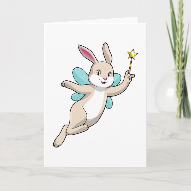 Rabbit as Fairy with Magic wand Card (Front)