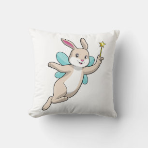 Rabbit as Fairy with Magic wand Cushion