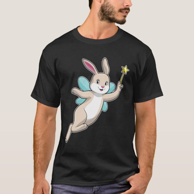 Rabbit as Fairy with Magic wand T-Shirt (Front)
