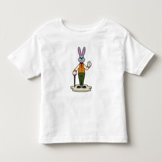 Rabbit as Gentleman with Cane Toddler T-Shirt (Front)