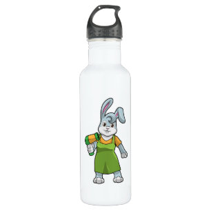 Rabbit as Hairdresser with Hairdryer 710 Ml Water Bottle