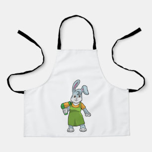 Rabbit as Hairdresser with Hairdryer Apron
