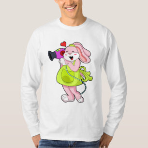 Rabbit as Hairdresser with Hairdryer T-Shirt