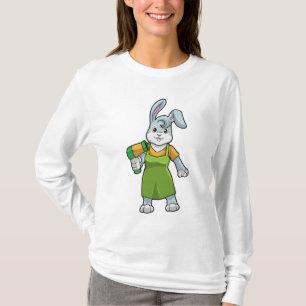 Rabbit as Hairdresser with Hairdryer T-Shirt