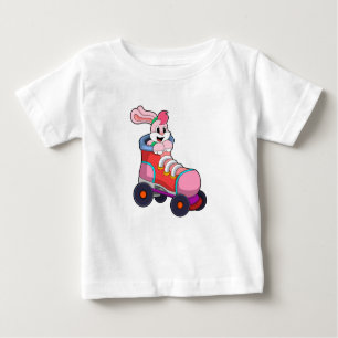 Rabbit as Inline Skater with Inline Skates Baby T-Shirt
