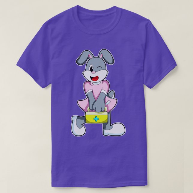 Rabbit as Medic with First aid kit T-Shirt (Design Front)