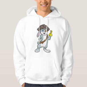 Rabbit as Pirate with Hook hand & Pirate hat Hoodie