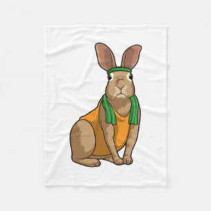 Rabbit as Runner with Towel Fleece Blanket