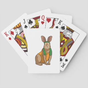 Rabbit as Runner with Towel Playing Cards