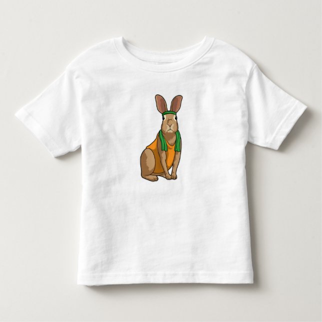 Rabbit as Runner with Towel Toddler T-Shirt (Front)
