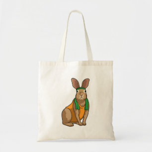 Rabbit as Runner with Towel Tote Bag