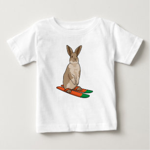 Rabbit as Skier with Ski Baby T-Shirt