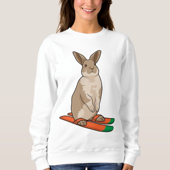 Rabbit as Skier with Ski Sweatshirt (Front)