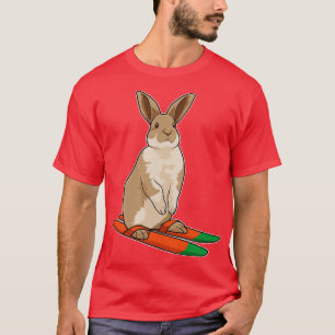 Rabbit as Skier with Ski T-Shirt