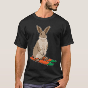 Rabbit as Skier with Ski T-Shirt