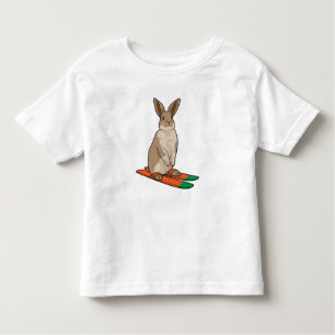 Rabbit as Skier with Ski Toddler T-Shirt