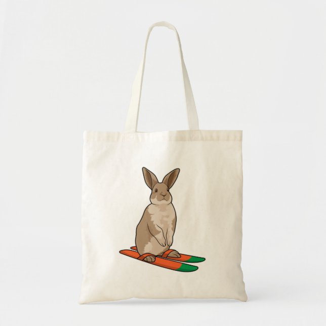Rabbit as Skier with Ski Tote Bag (Front)
