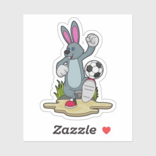 Rabbit as Soccer player with Soccer