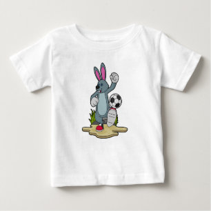 Rabbit as Soccer player with Soccer Baby T-Shirt