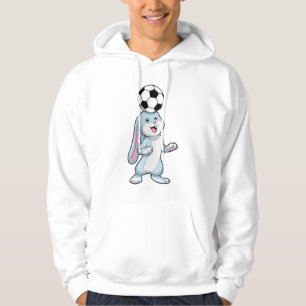 Rabbit as Soccer player with Soccer ball Hoodie