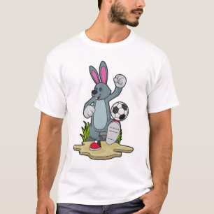 Rabbit as Soccer player with Soccer T-Shirt