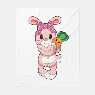 Rabbit as Toy Fleece Blanket