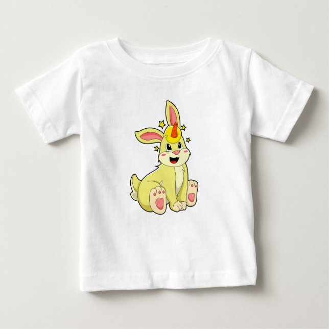 Rabbit as Unicorn Baby T-Shirt (Front)