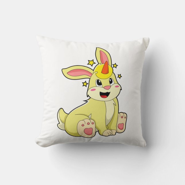Rabbit as Unicorn Cushion (Front)
