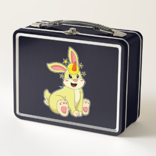 Rabbit as Unicorn Metal Lunch Box