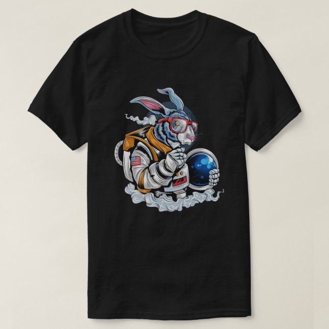 Rabbit Astronaut T-Shirt (Design Front)