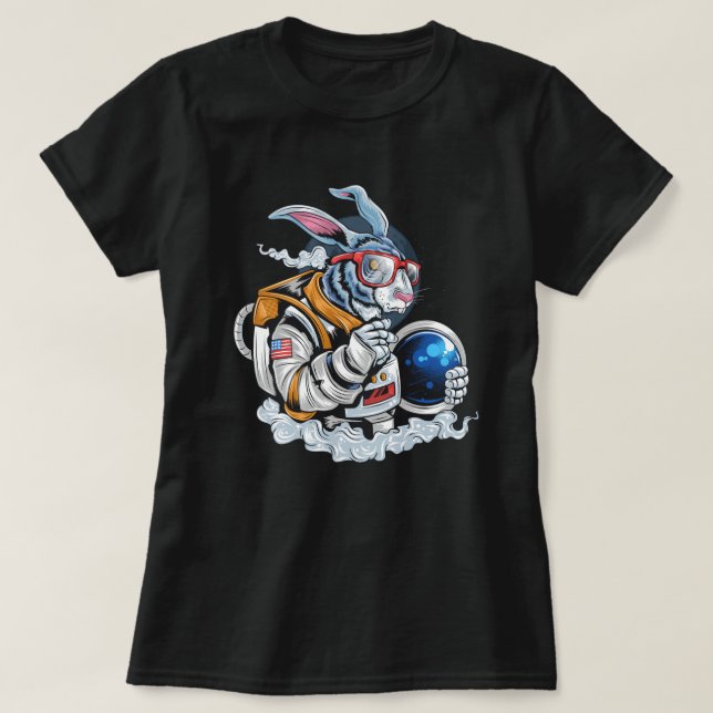 Rabbit Astronaut T-Shirt (Design Front)